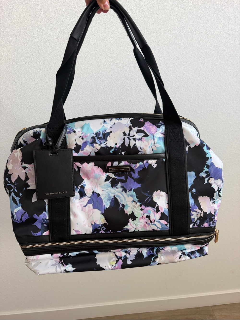 Victoria’s Secret VS Getaway Weekender Bag Purple Floral